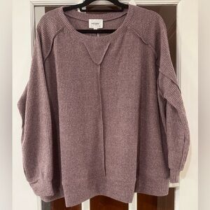 ANDREE BY UNIT Mauve Crew Neck Sweater in Gently Used Condition, Size XL